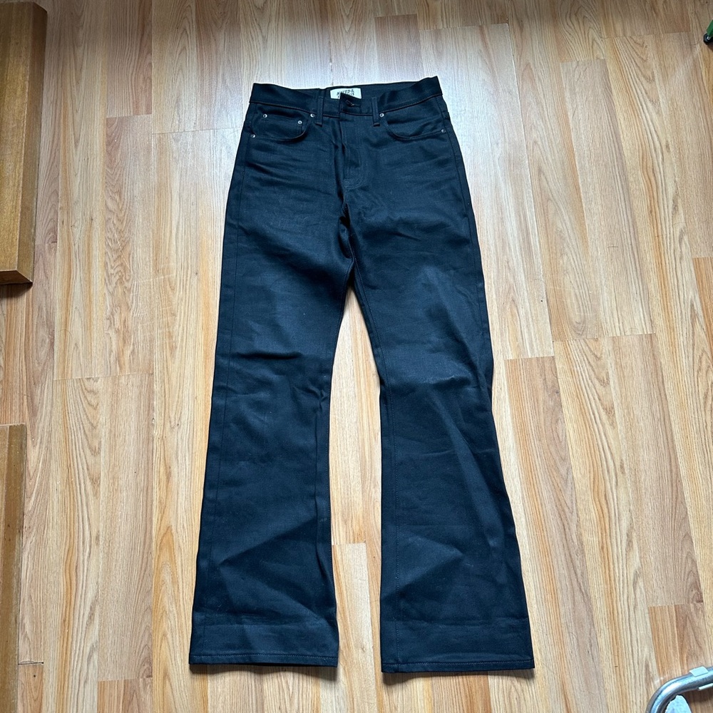 Naked & Famous Groovy Guy Raw Selvedge Denim Jeans size 32 boot cut